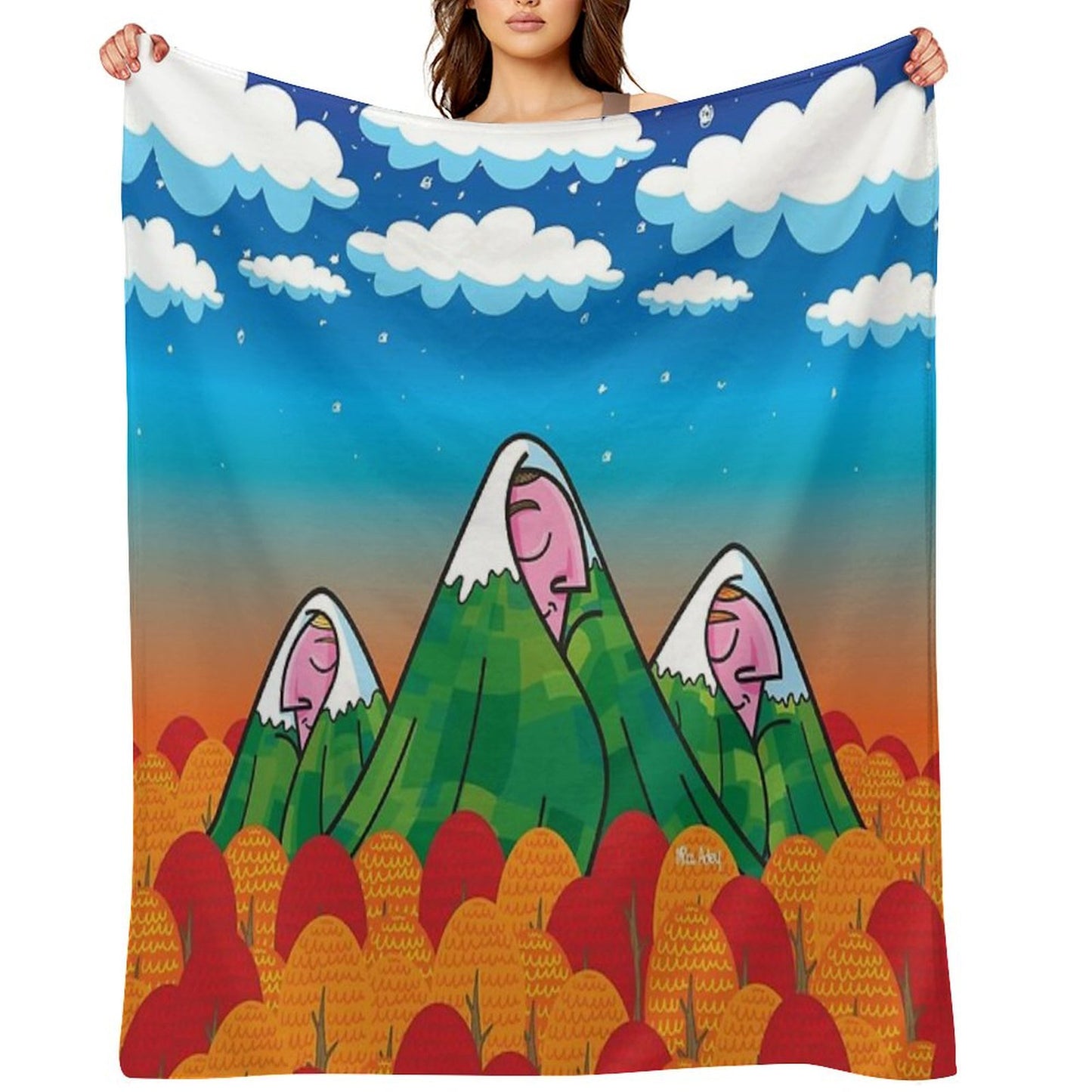 Sleeping Giants Throw Blanket