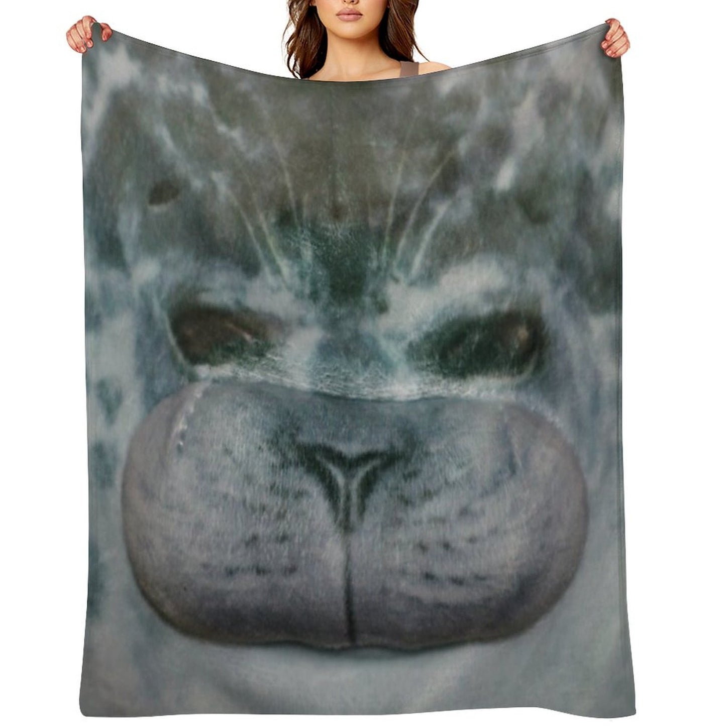 Chubby Blob Seal Throw Blanket