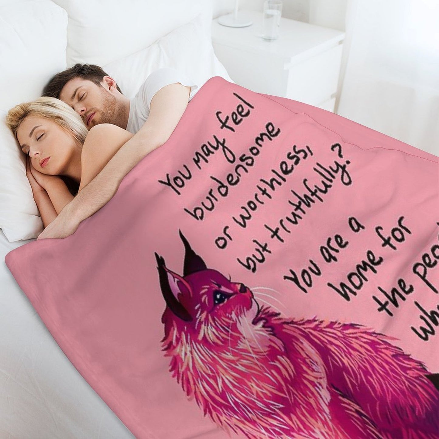 You Are A Home for The People Who Love You Norwegian Forest Cat Throw Blanket