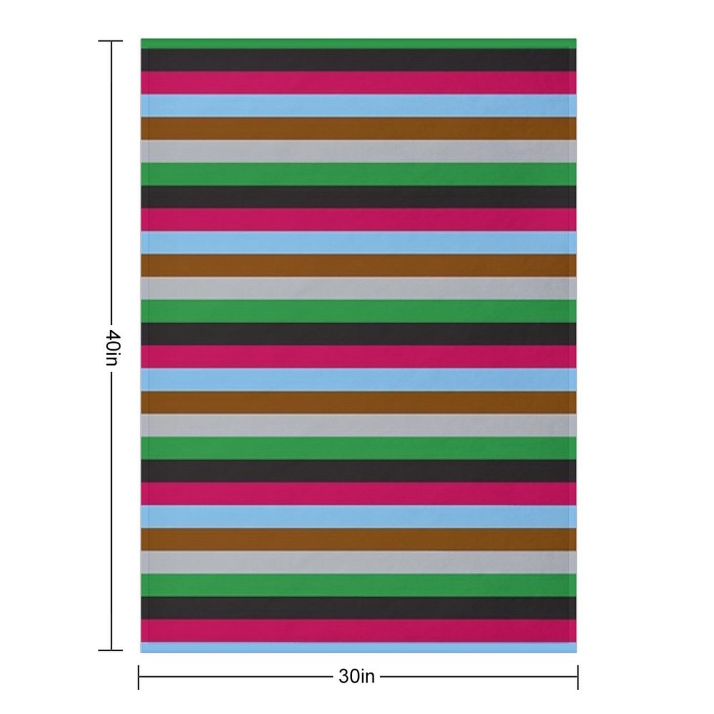 Harlequins Rugby Striped Throw Blanket