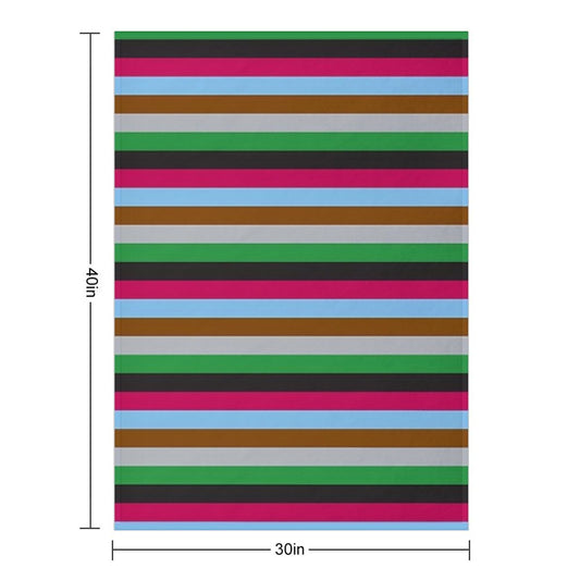 Harlequins Rugby Striped Throw Blanket