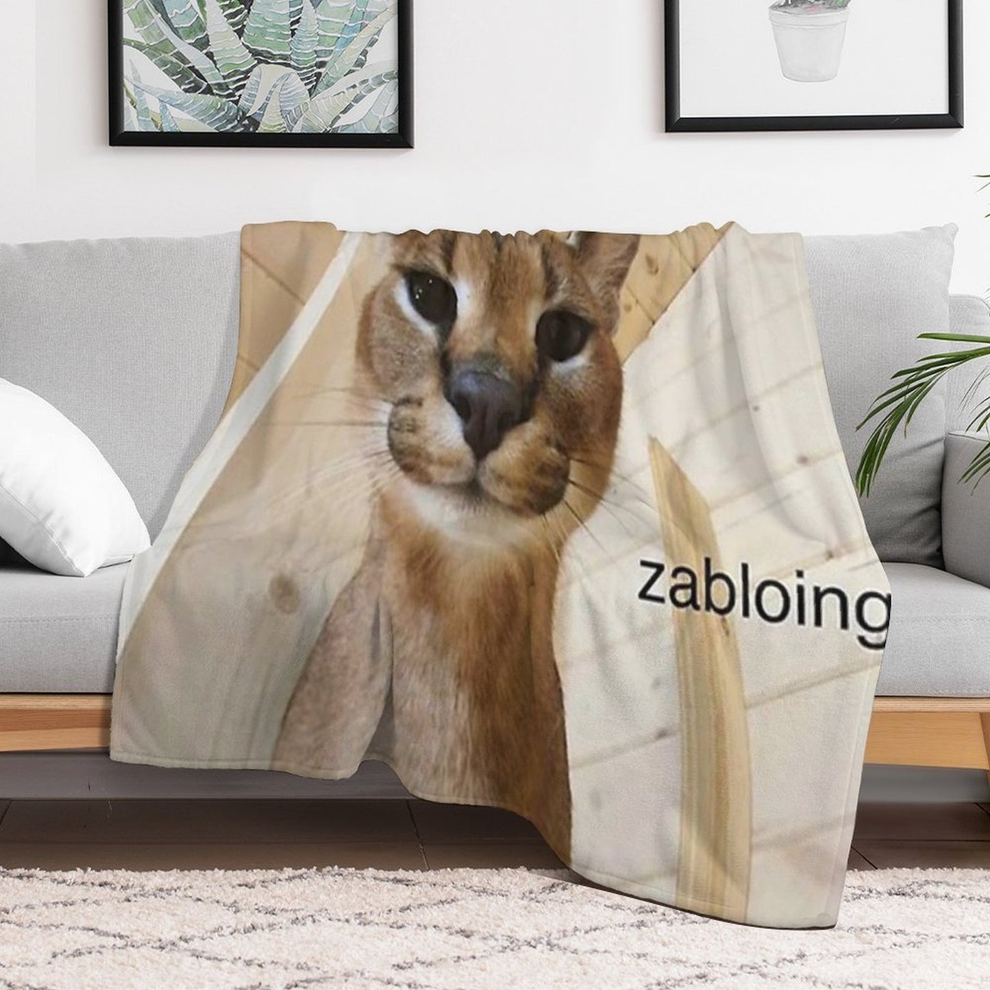 Zabloing Meme Throw Blanket