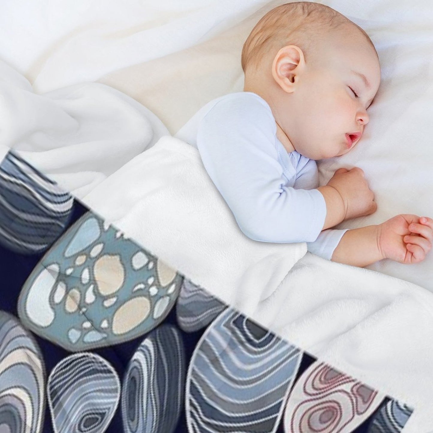 Pattern Stones Throw Blanket