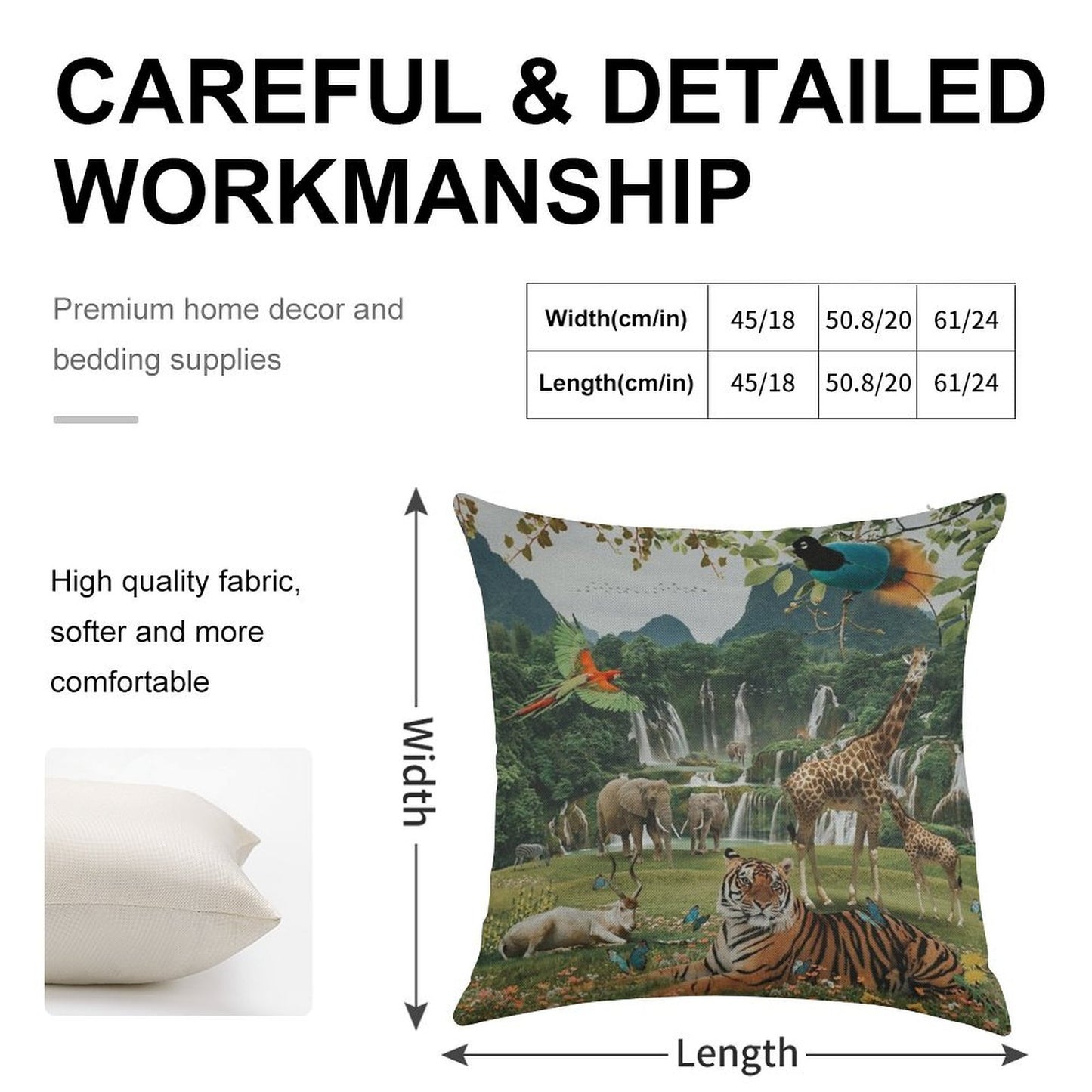 NEW WORLD Linen Throw Pillow Cover