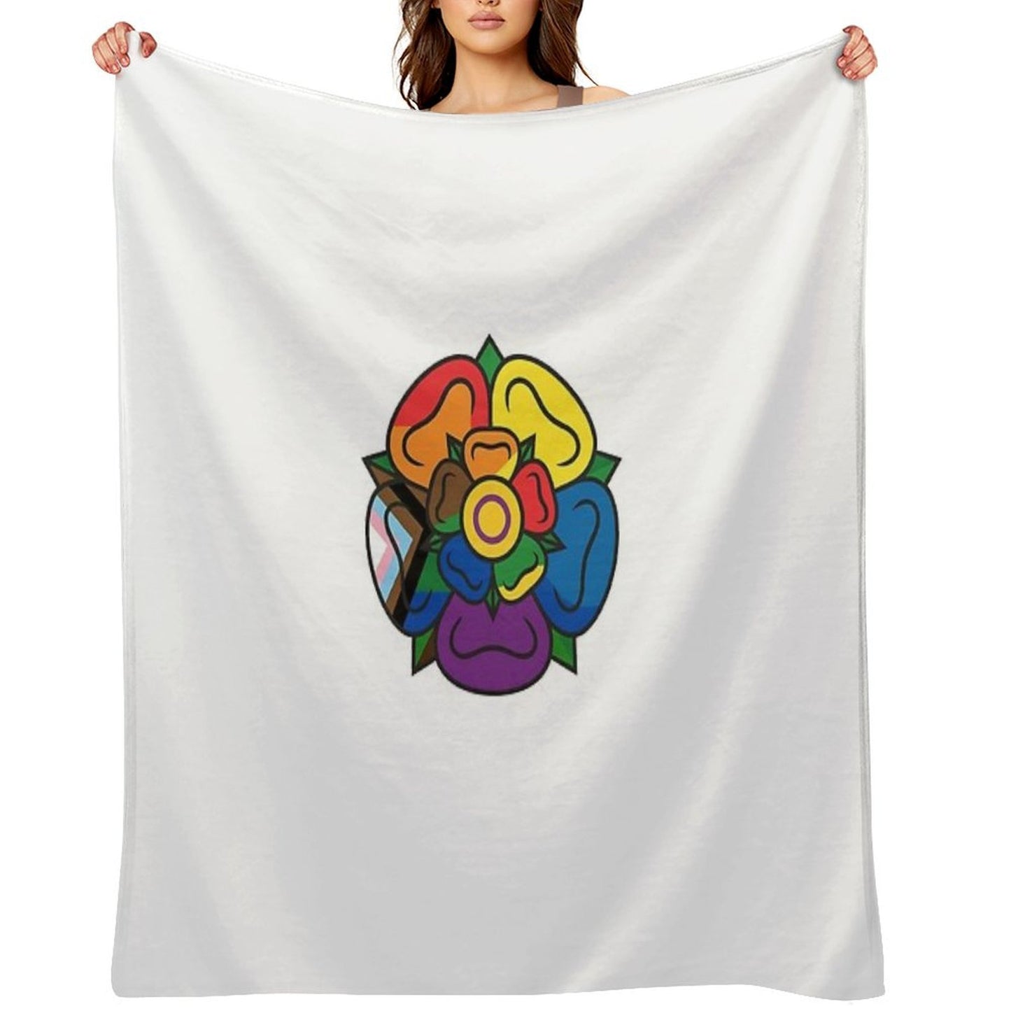 Pride Bloom Throw Blanket