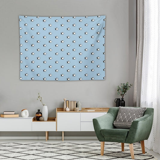 Light Blue Retro VSCO Stars Tapestry