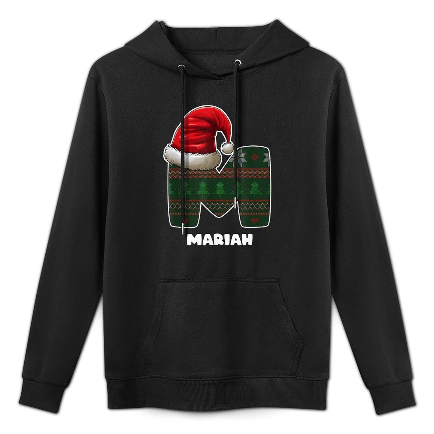 Christmas Letter M First Name Mariah Unisex Design Hoodie