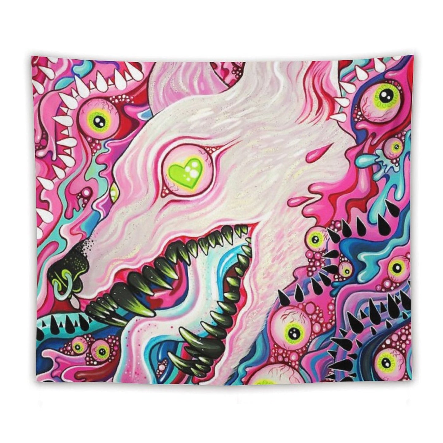 Glitterwolf Acrylic Painting Tapestry
