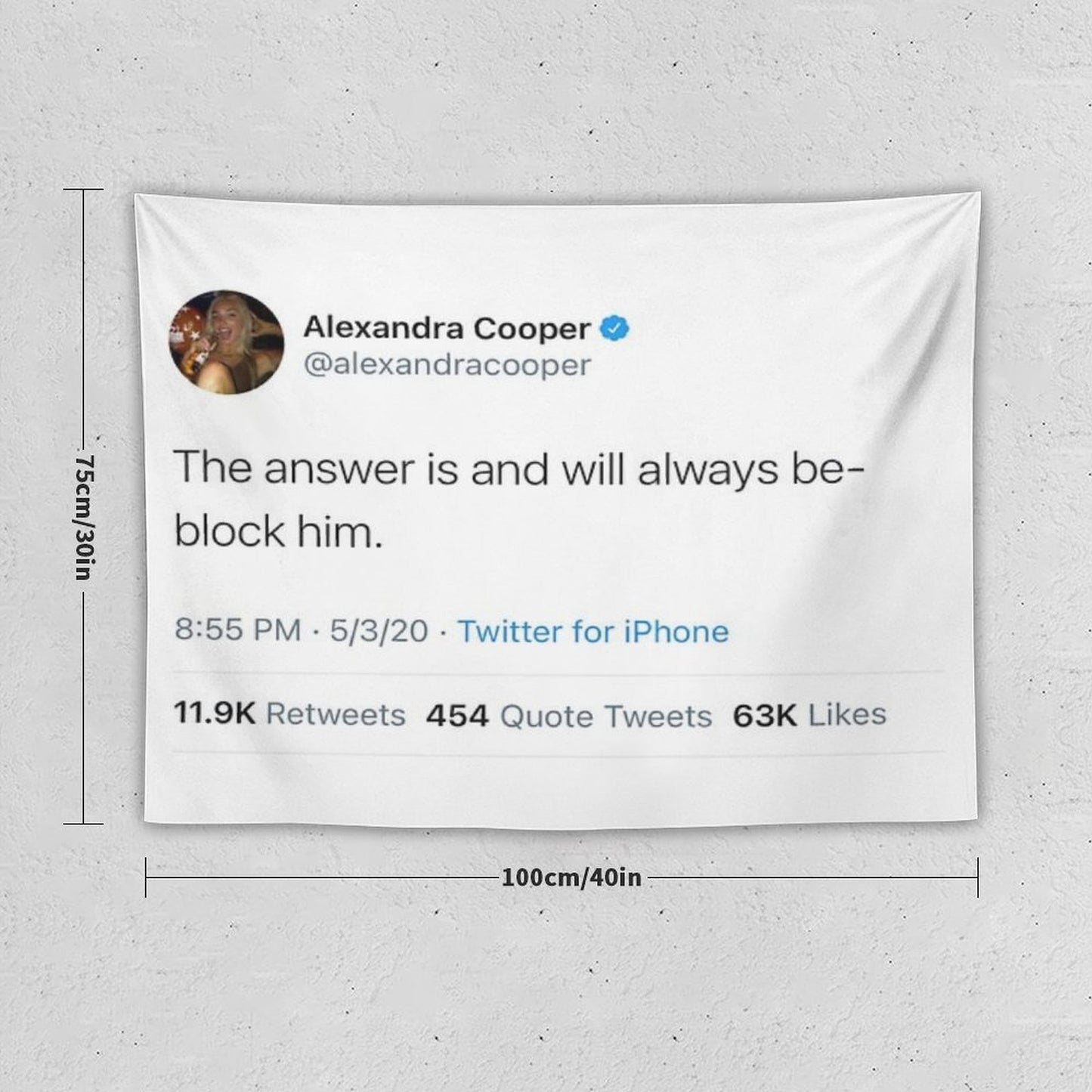 The Answer Will Always Be Block Him Alex Cooper Tweet Call Her Daddy Tapestry