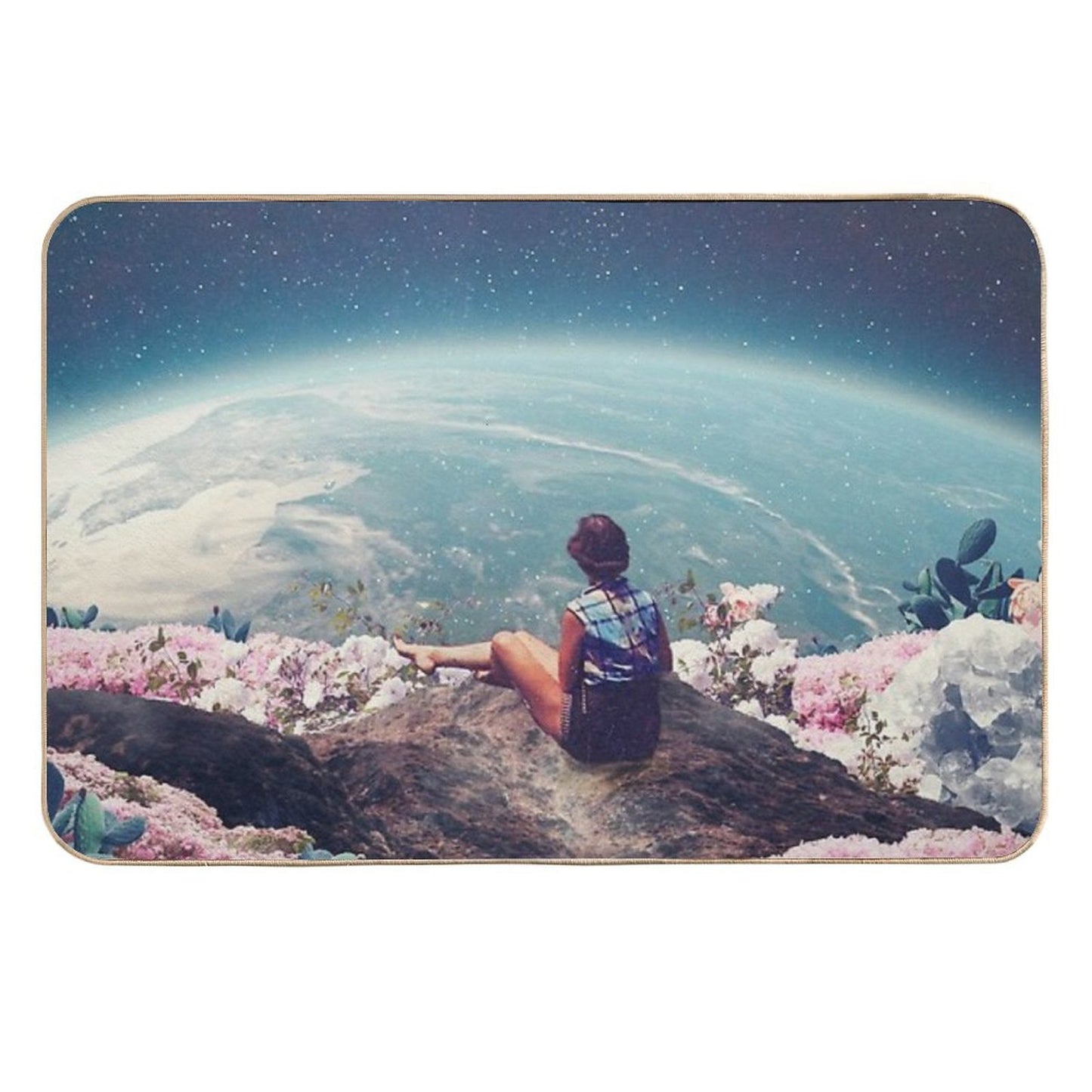My World Blossomed When I Loved You Pet-Safe Bath Mat