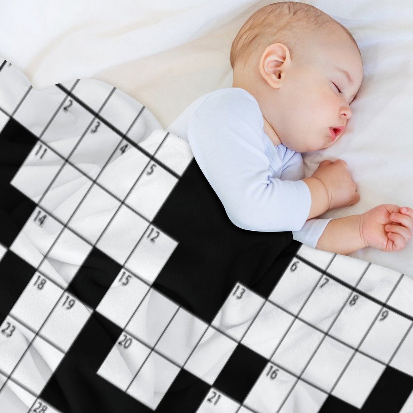Cool Crossword Pattern Throw Blanket