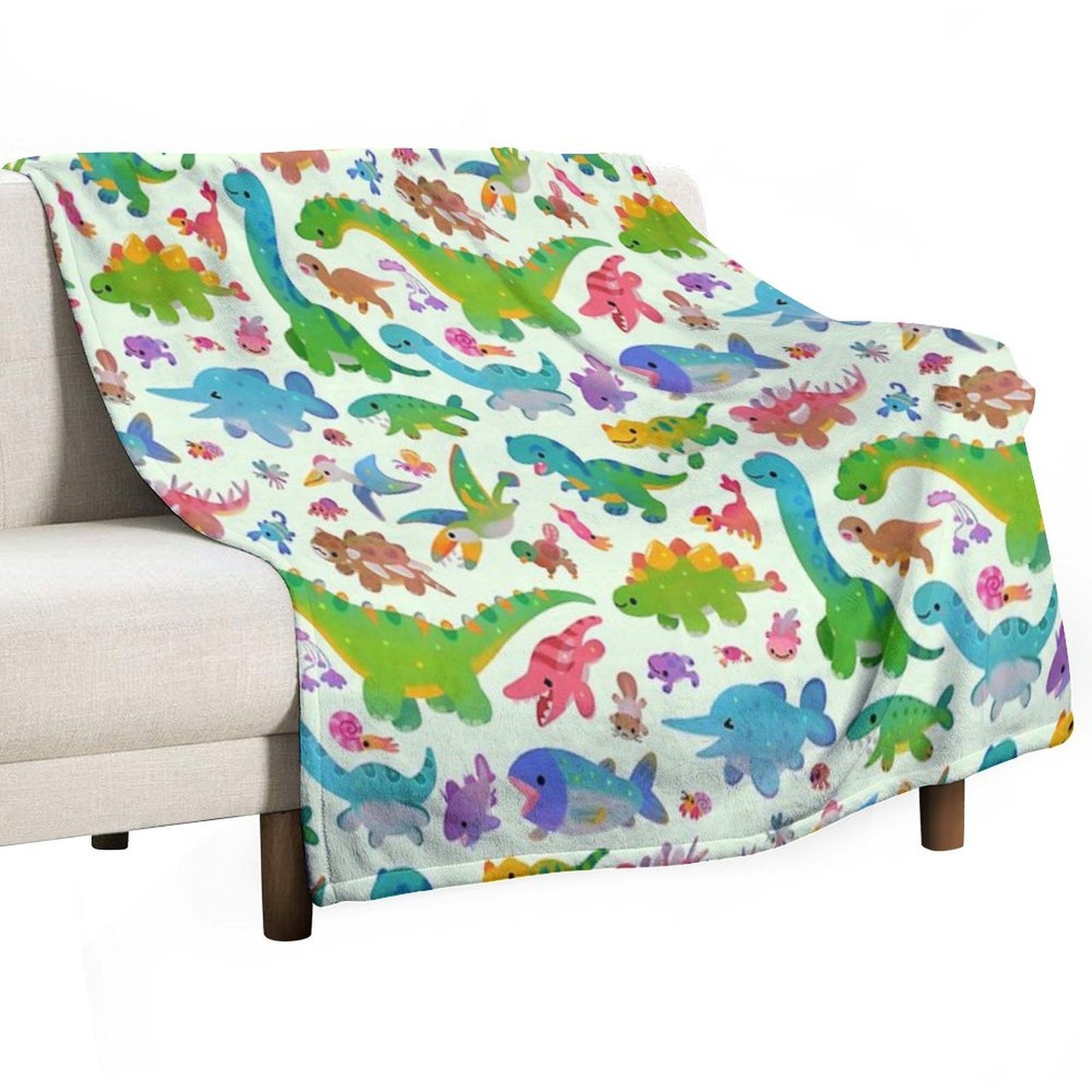 Jurassic Baby - Pastel Throw Blanket