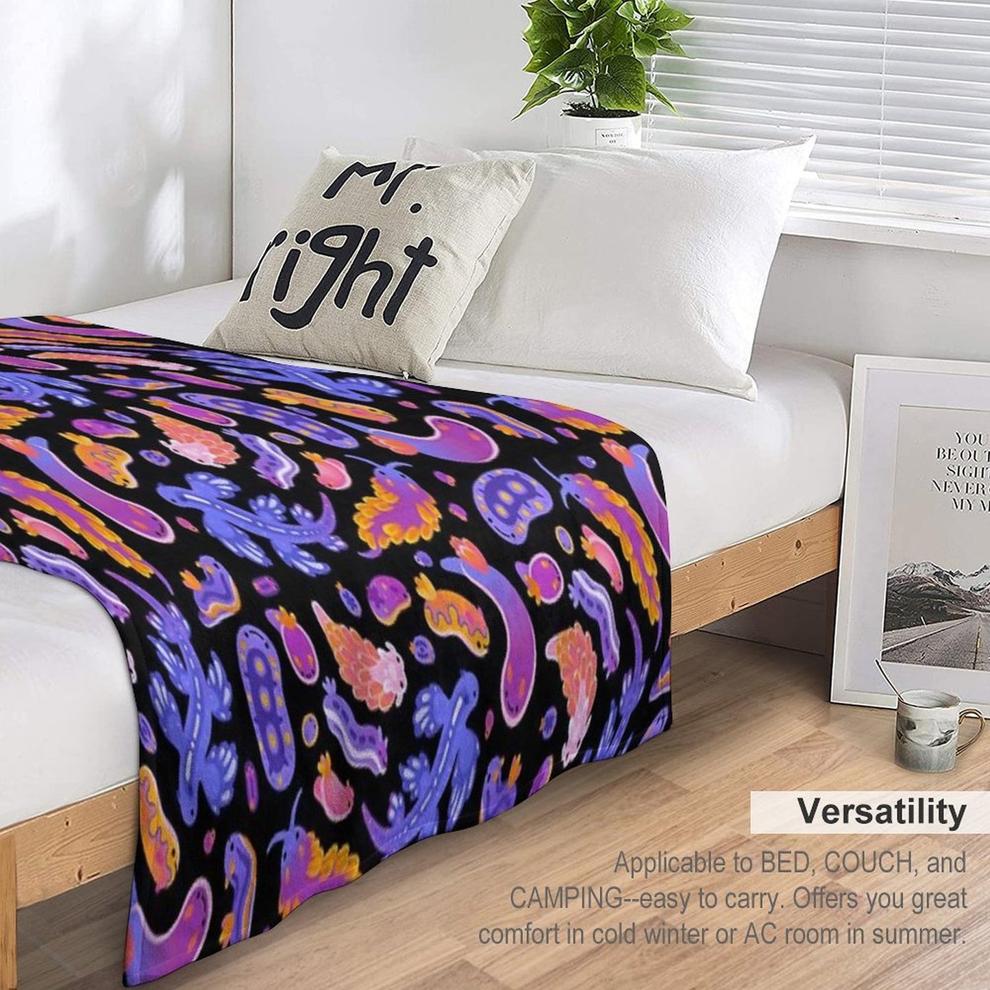 Sea Slug Throw Blanket