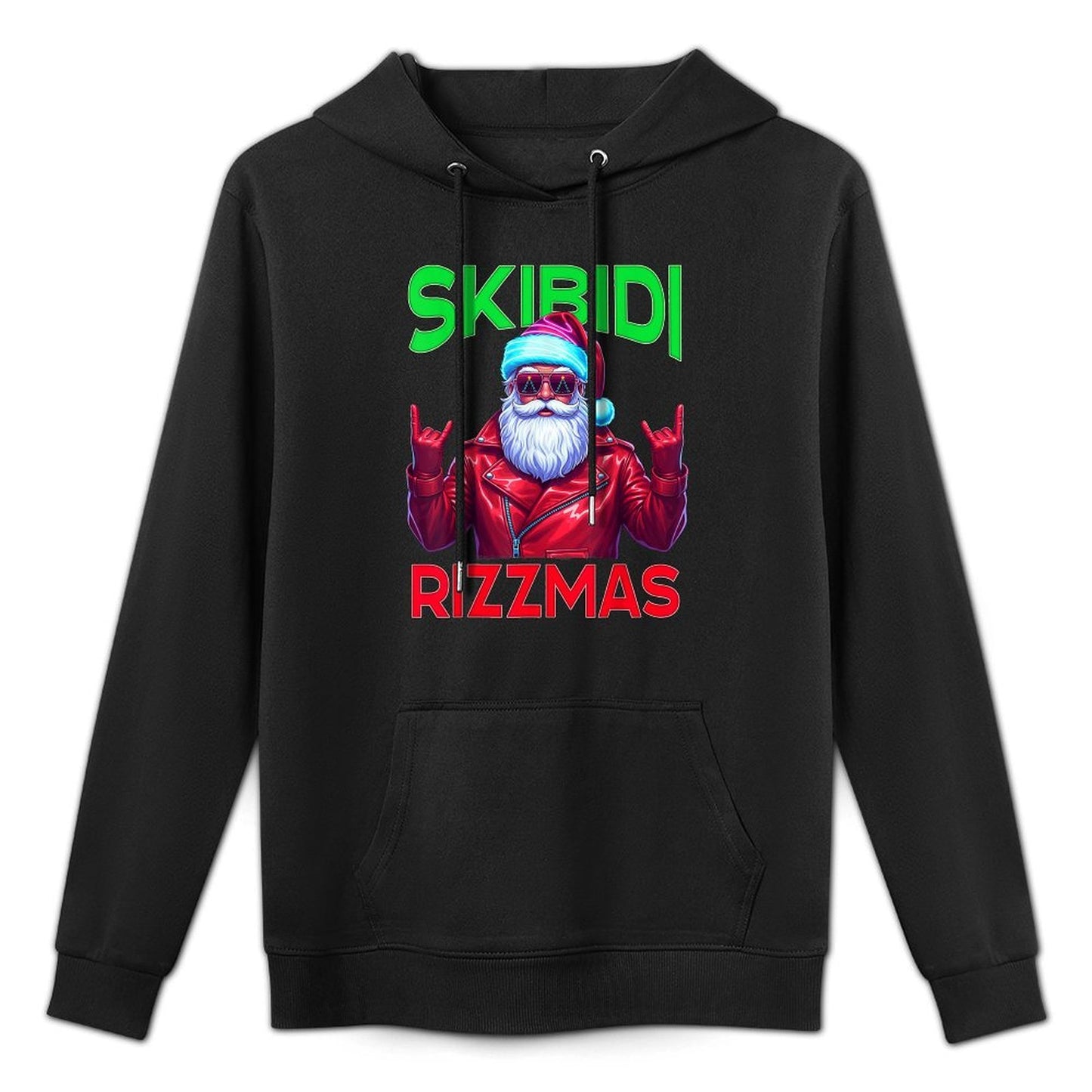 Skibidi Rizzmas Christmas Rizz Santa Claus Charisma Kid Cool Shrink-Resistant Hoodie