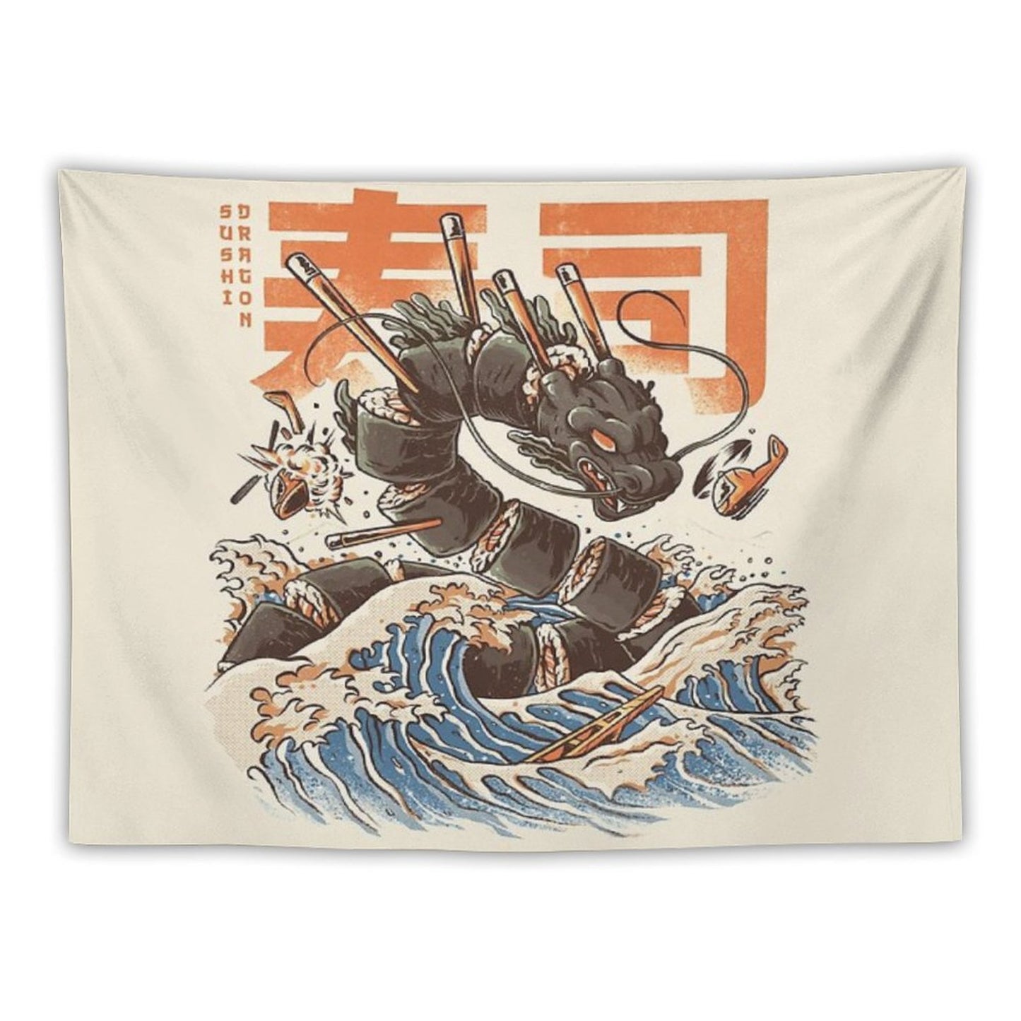 Great Sushi Dragon Tapestry