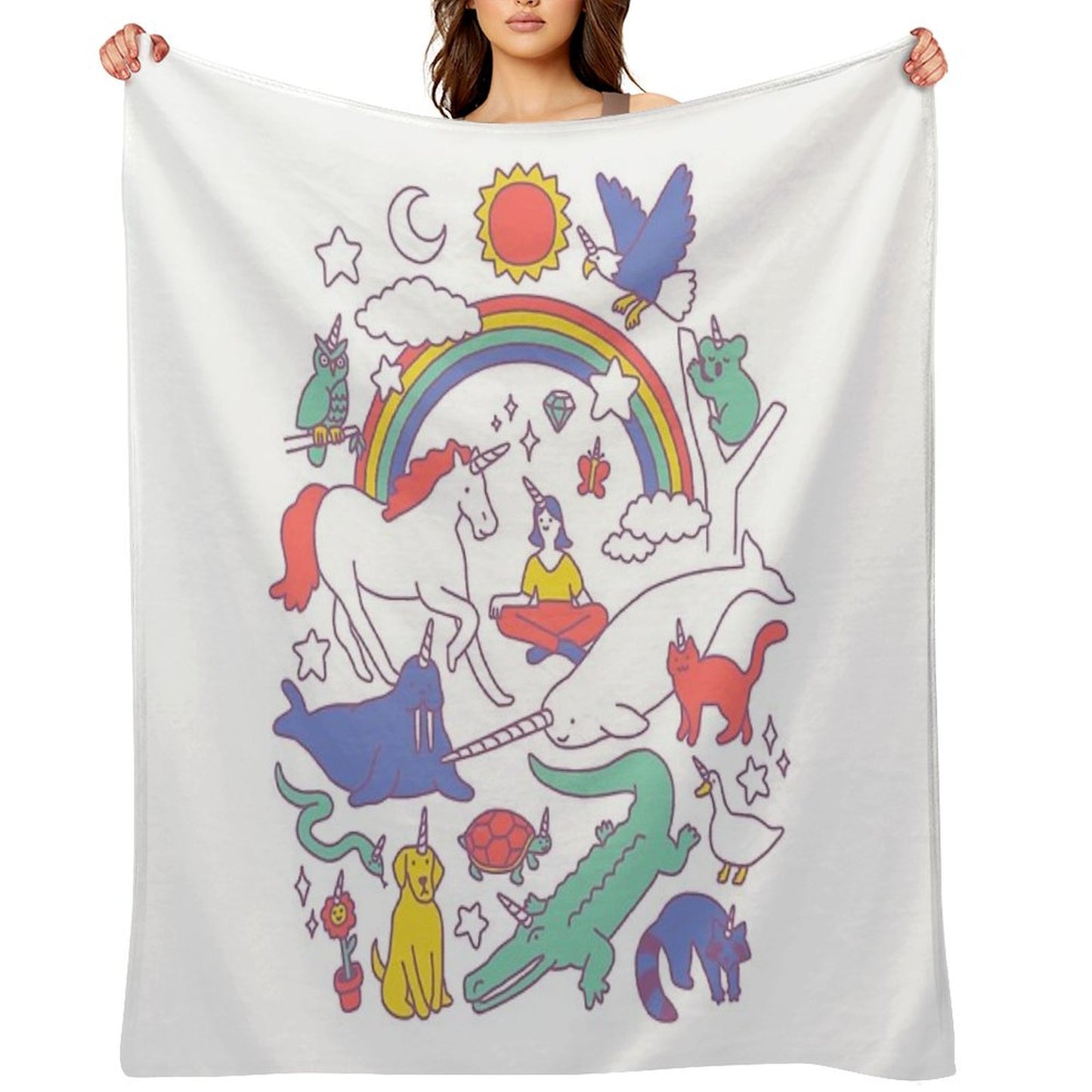 Unicorns! Throw Blanket