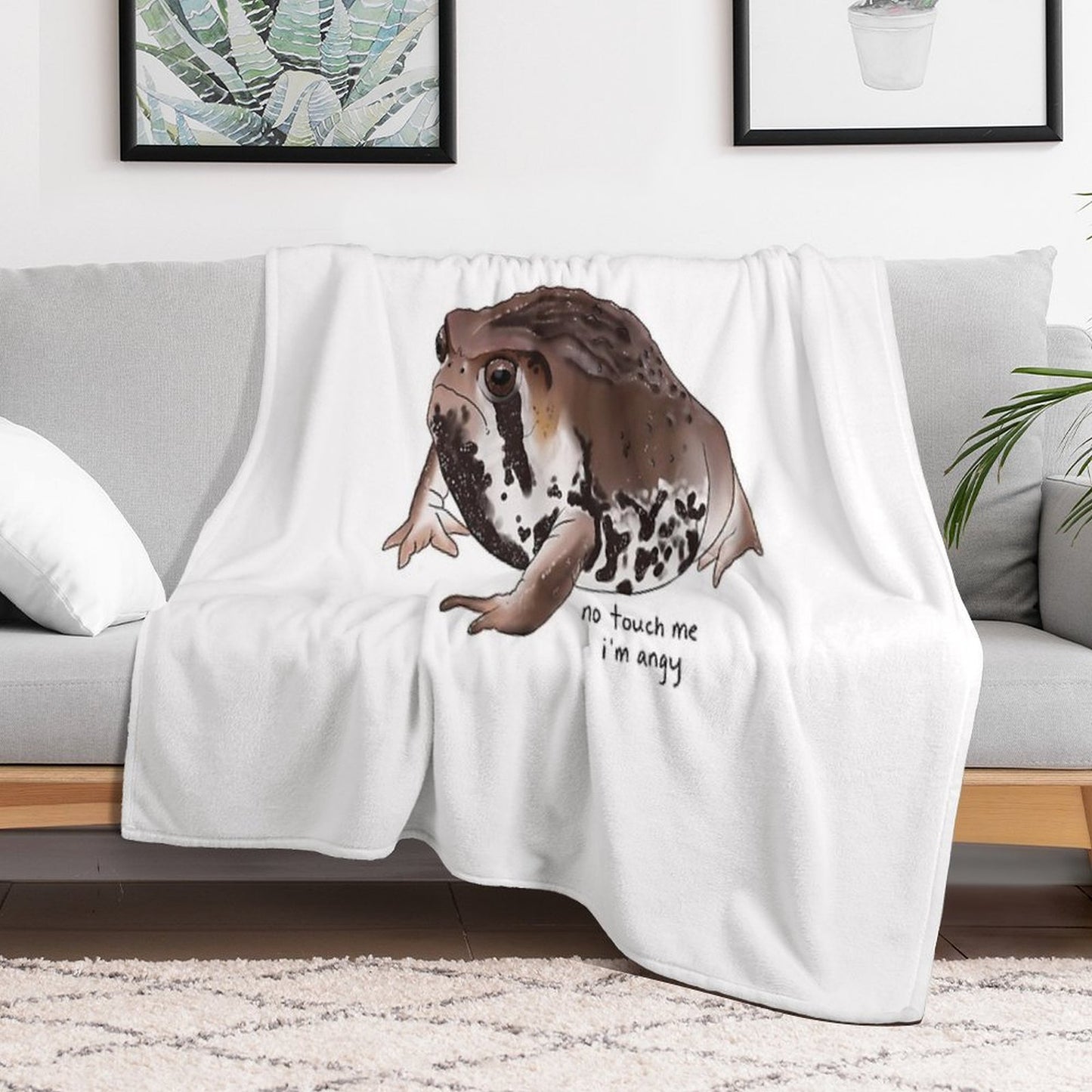 Sand Rain Frog Throw Blanket