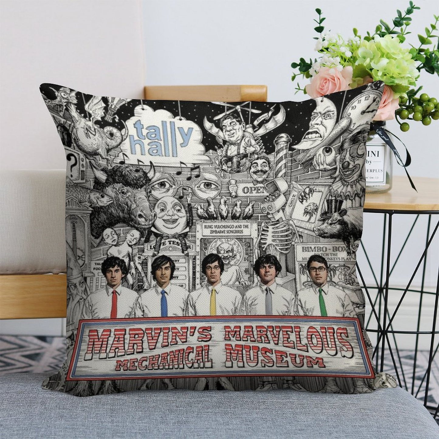 Tally Hall Linen Throw Pillow Cover