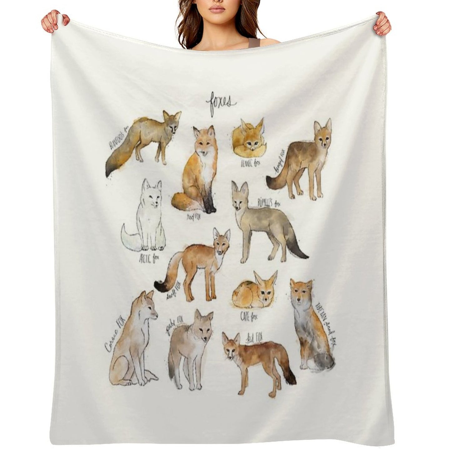 Foxes Throw Blanket