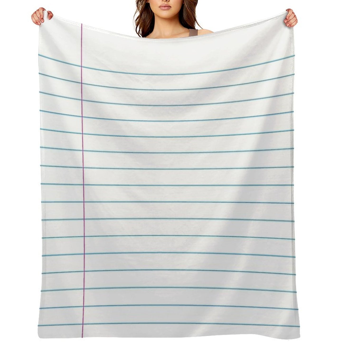 Lined Paper Throw Blanket