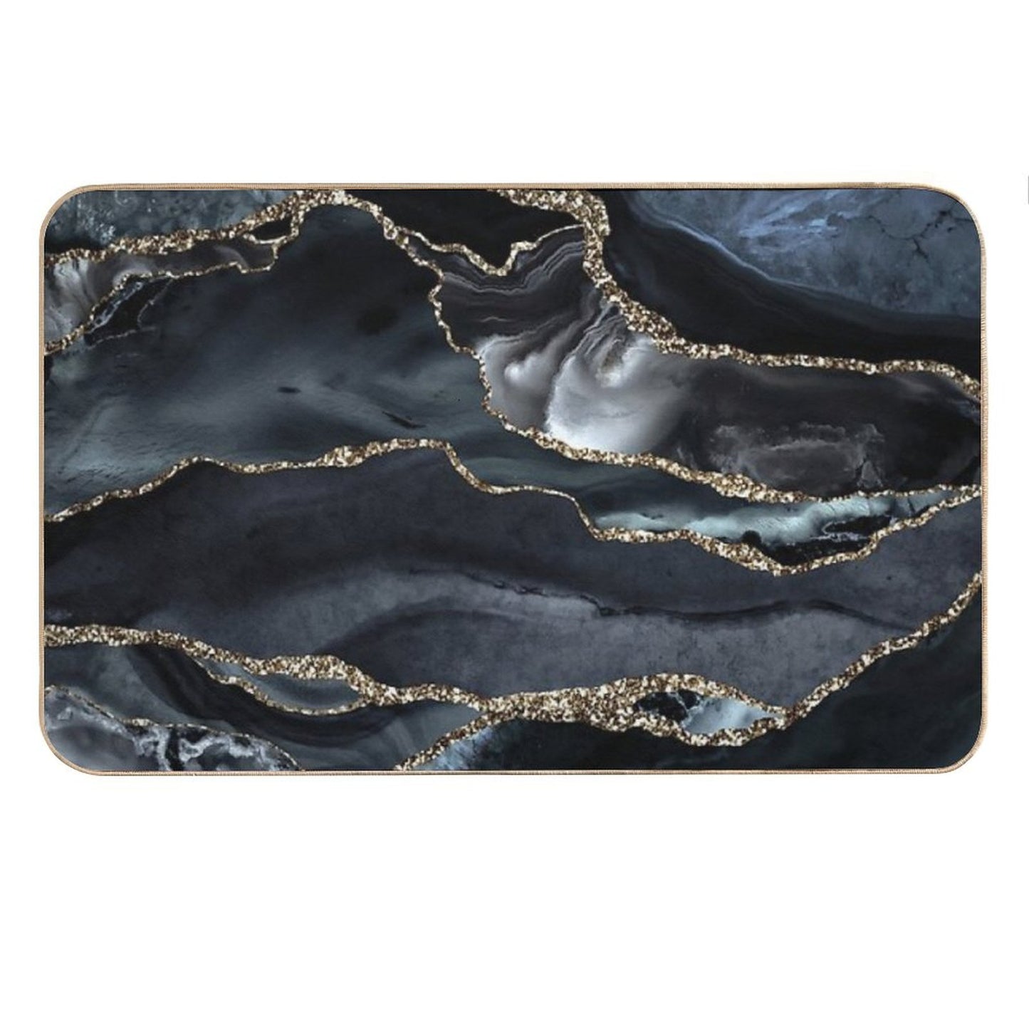 Night Masculine Marble Landscapes Bath Mat