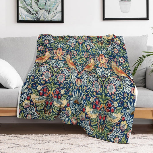 Strawberry Thief Throw Blanket