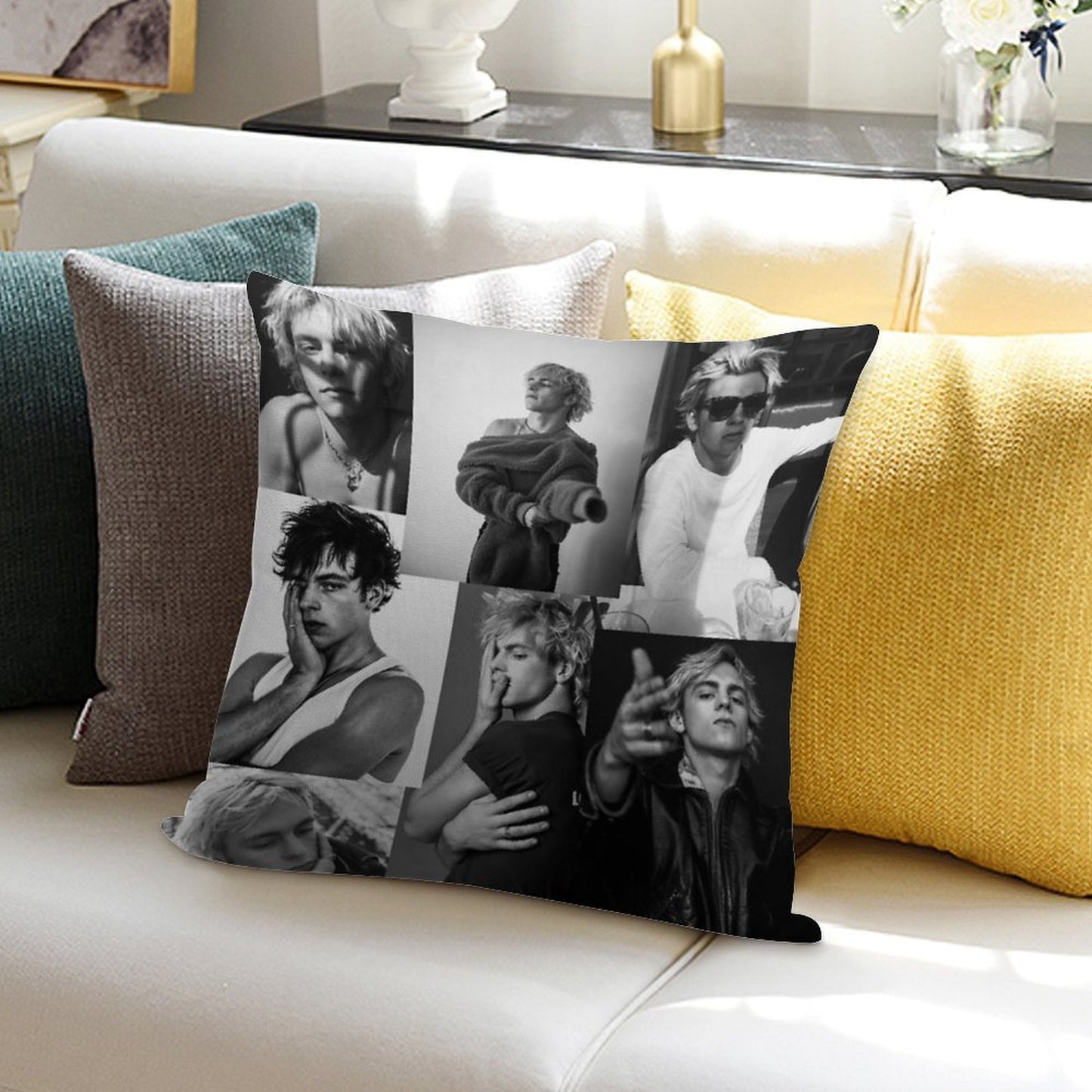 Ross Lynch Collage Soft Ultra-Soft Texture Throw Pillow