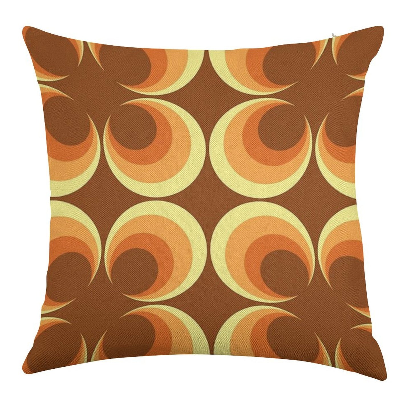 70's Retro 2 Starburst Linen Throw Pillow Cover