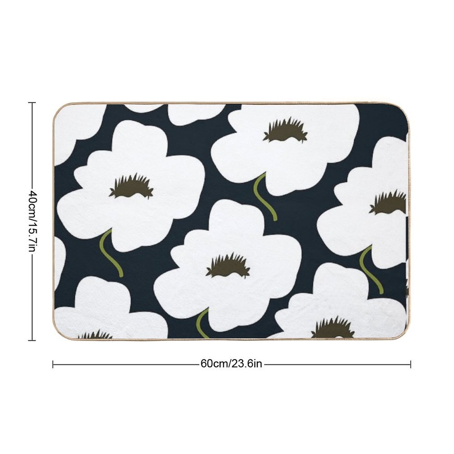 B&W Finnish Flower Bath Mat