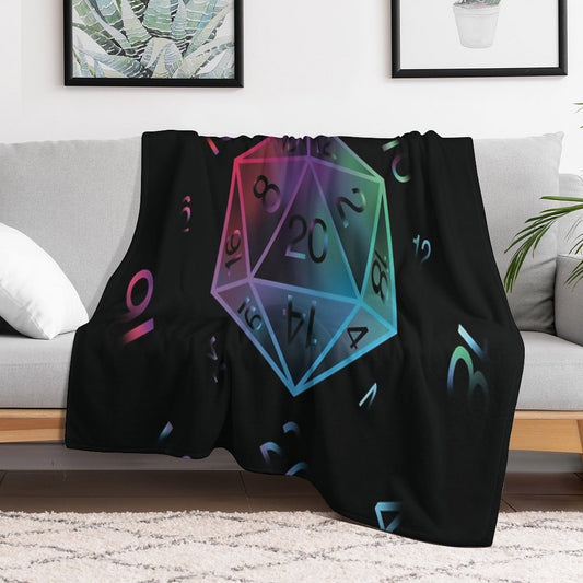 D20 Dungeons And Dragons Dice Throw Blanket