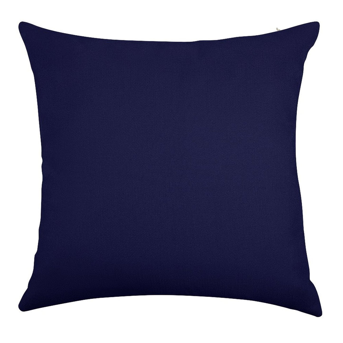 Navy Blue Solid Color Linen Throw Pillow Cover