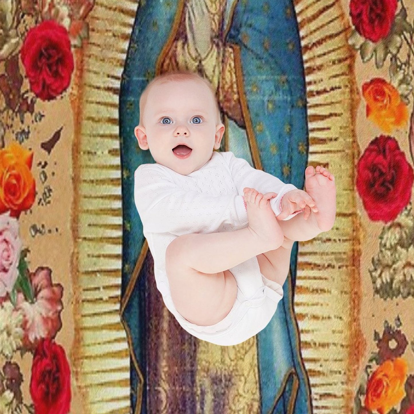 Our Lady of Guadalupe Virgin Mary Catholic Mexico Throw Blanket
