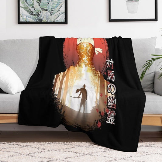 Tsushima Warrior Throw Blanket