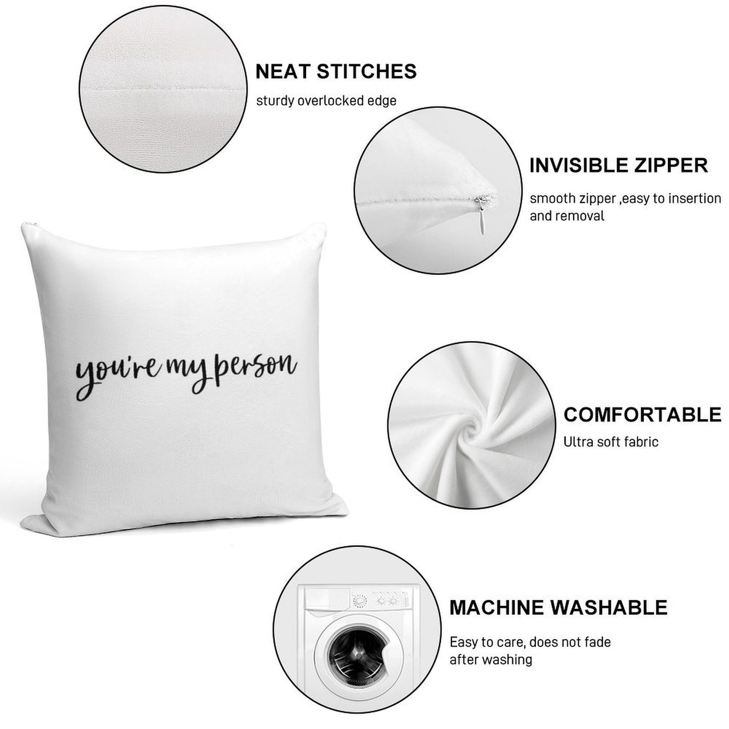 You're My Person. Soft Shrink-Resistant Throw Pillow