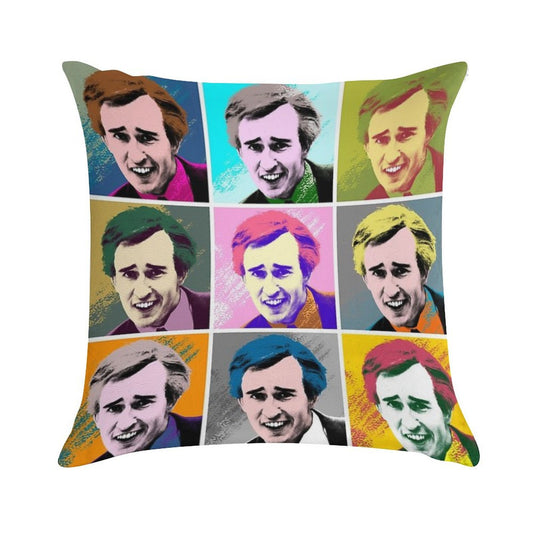 Alan Partridge Warhol Inspired Pop Art 3x3 Soft Fade-Resistant Throw Pillow