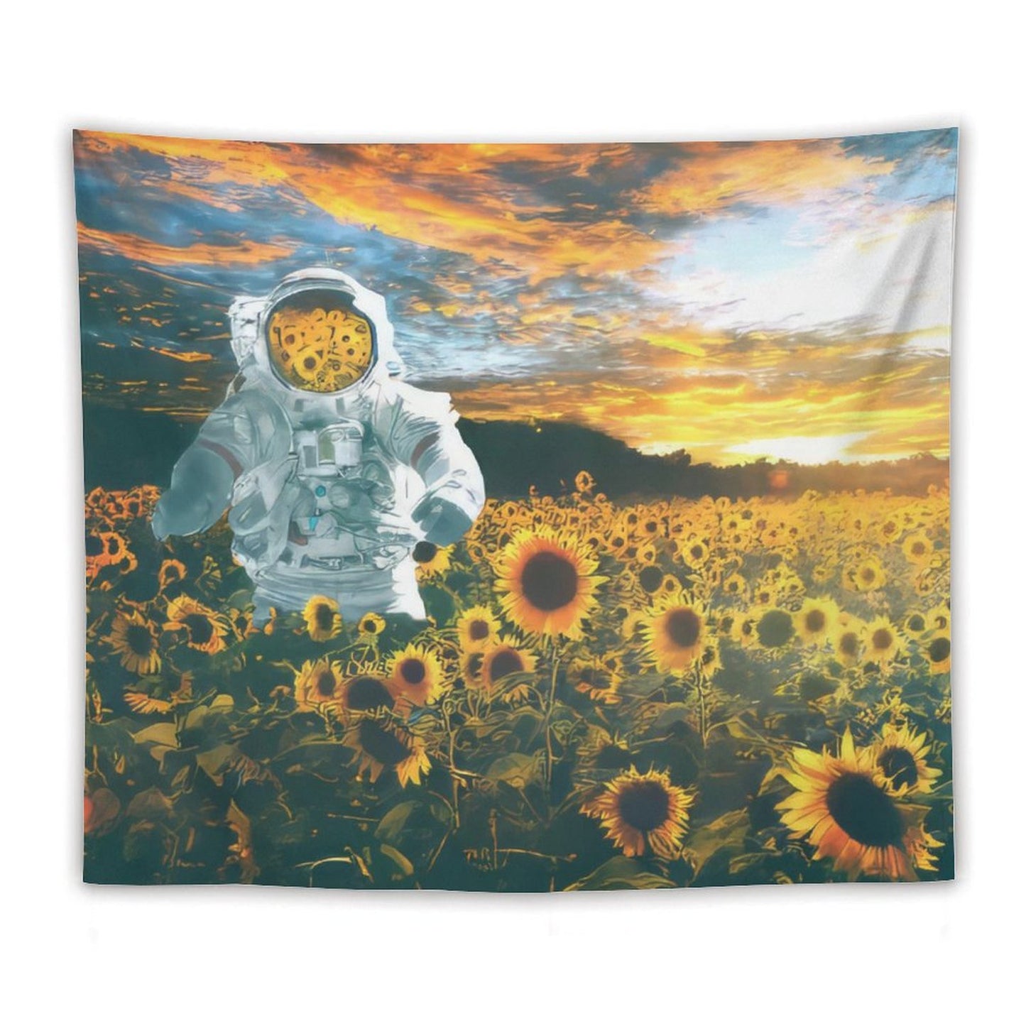 Astronaut In Sunflower A Galaxy Far Away Tapestry