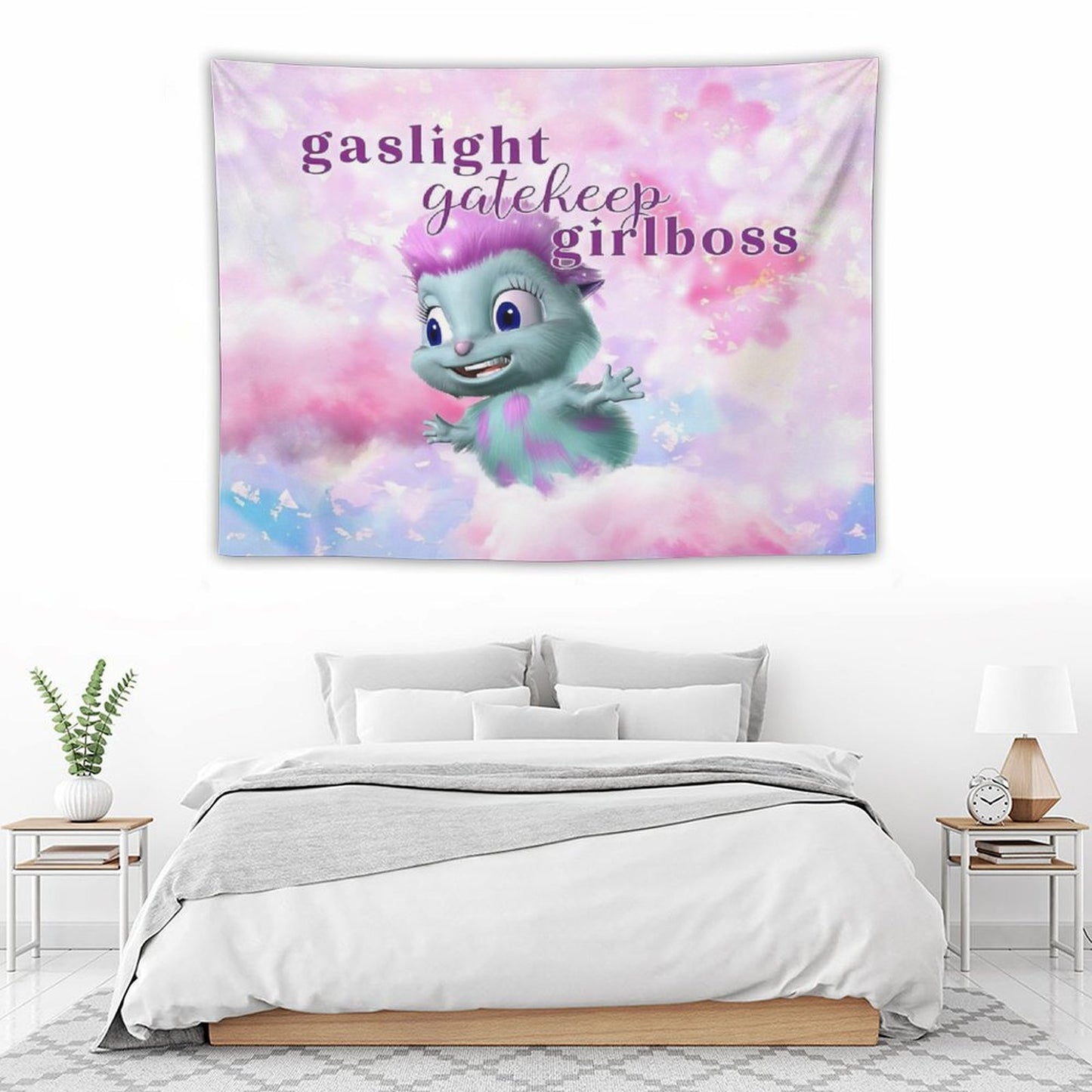Bibble Beliefs - Gaslight Gatekeep Girlboss Tapestry