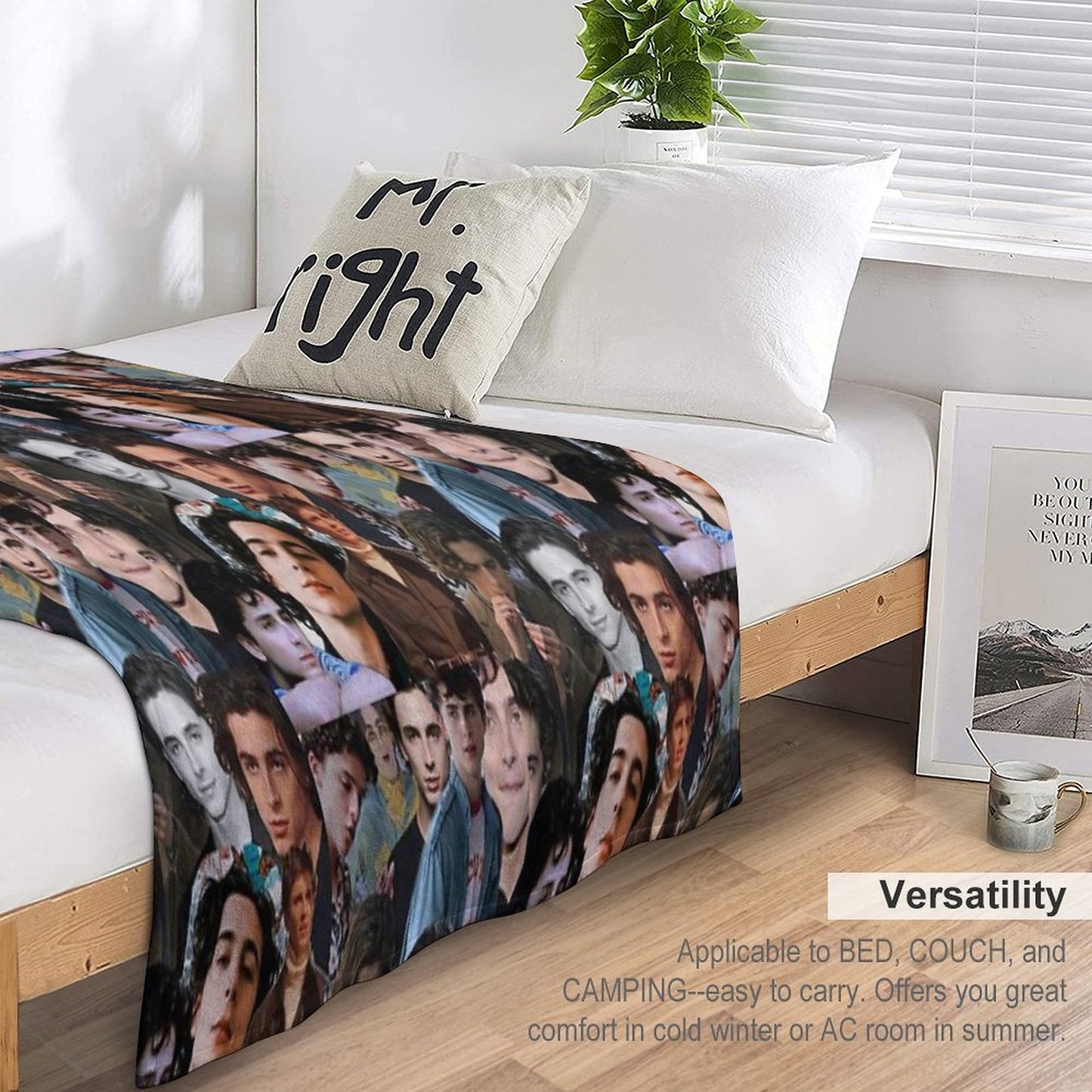 Timothee Chalamet Collage Design Throw Blanket