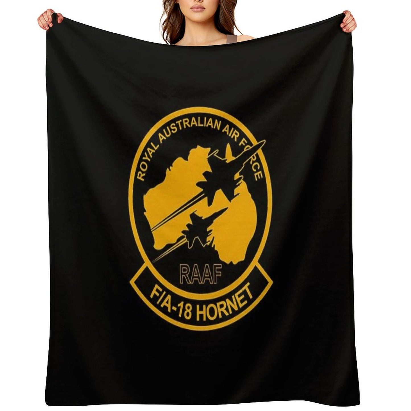 FA-18 Hornet - Royal Australian Air Force Throw Blanket