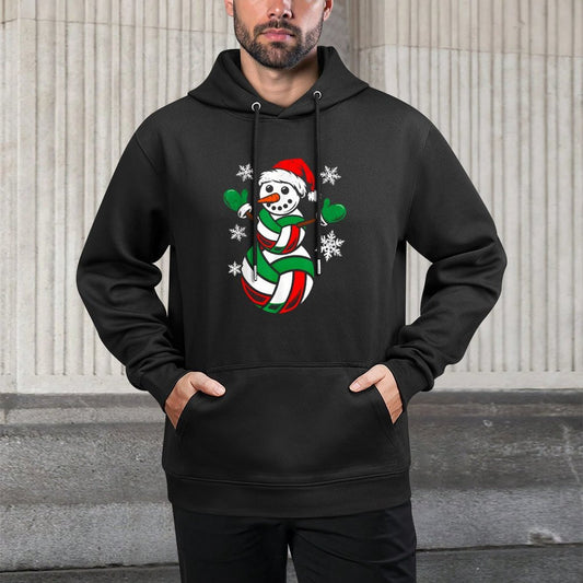 Volleyball Santa Hat Snowman Xmas Funny Volleyball Christmas Layering Staple Hoodie