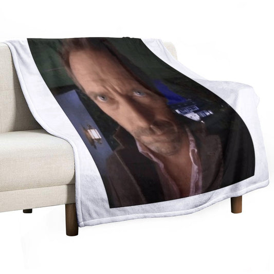 Low Quality House MD Meme Throw Blanket