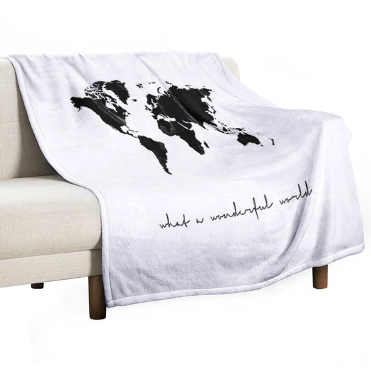 World Map Print, Scandinavian, Nordic, Marble, Fashion Print, Scandinavian Art, Modern Art, Wall Art, Print, Minimalistic, Moder Throw Blanket