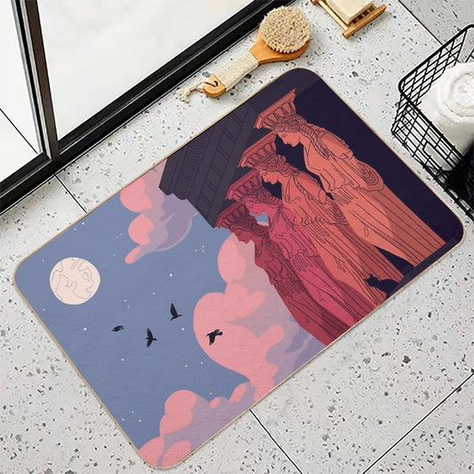 Caryatids at Dusk Bath Mat
