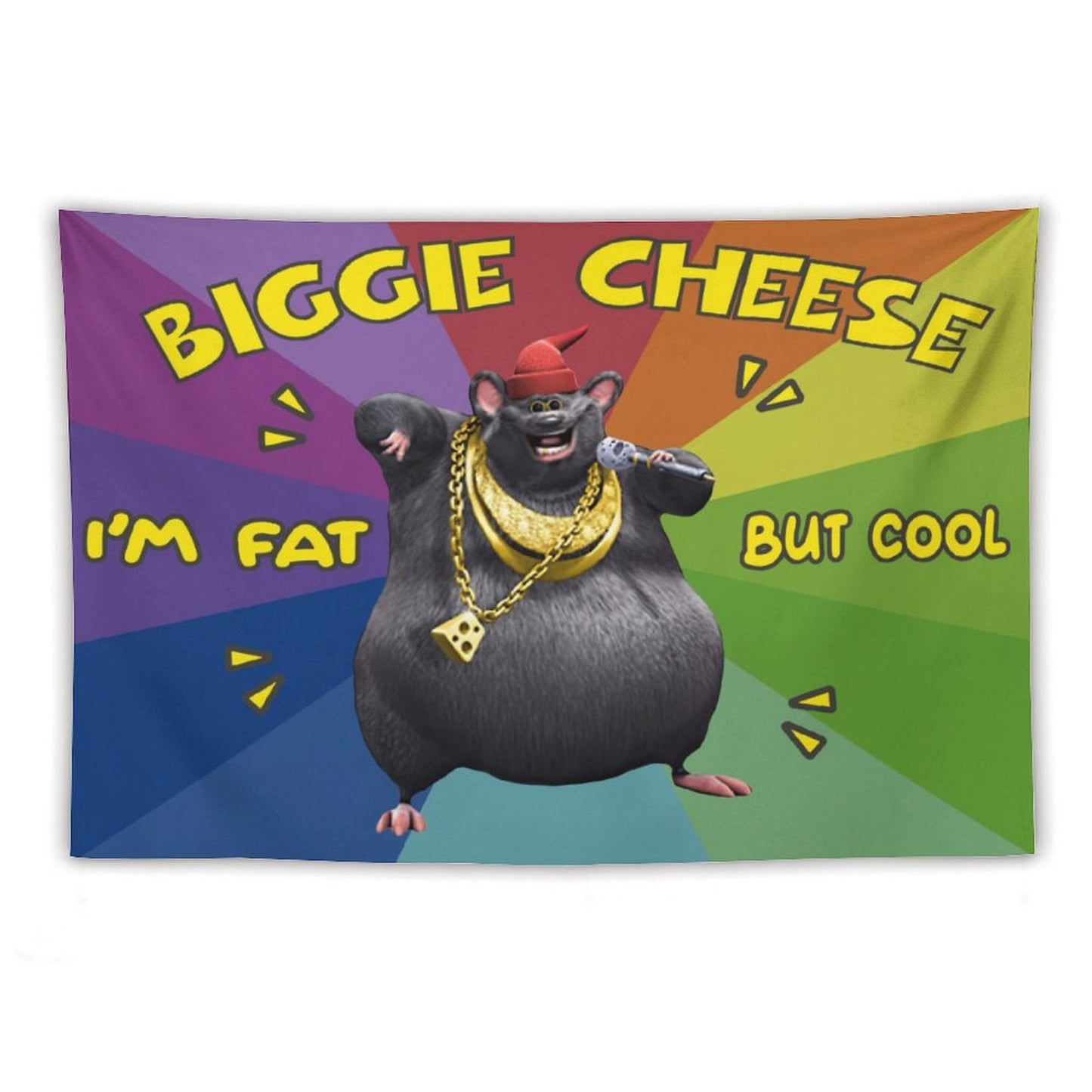 Funny Big Cheese I Am Fat But Cool Tapestry