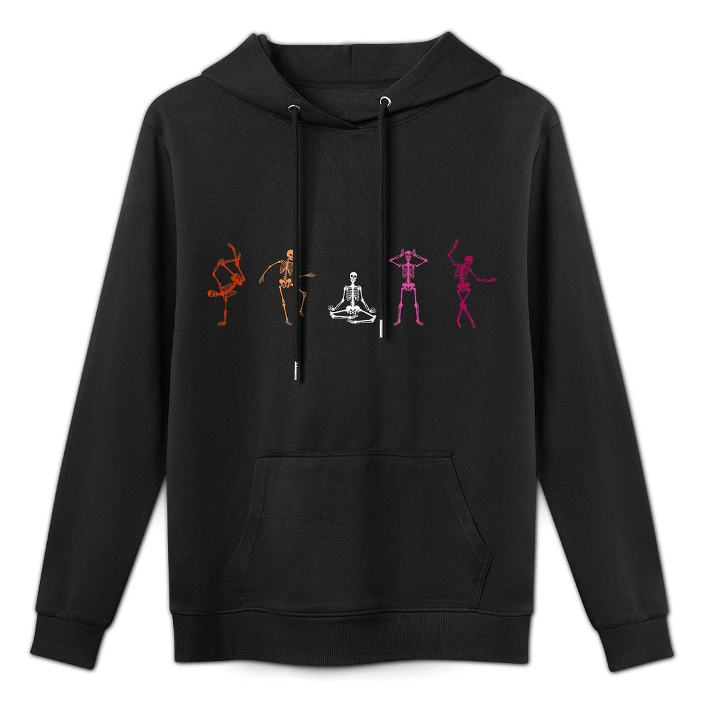 Halloween Lesbian Pride, Subtle LGBTQ Wlw Femme Skeleton Art Adjustable Hood Hoodie