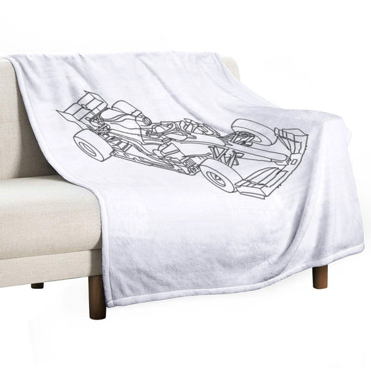 F1 Sketch Throw Blanket