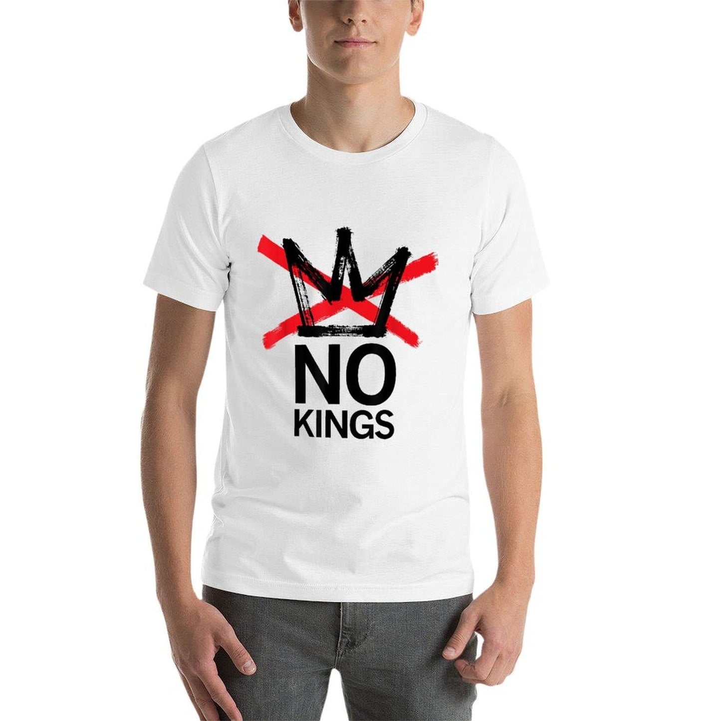 No Kings in America Political for Men Women - No Kings Tagless Design T-Shirt