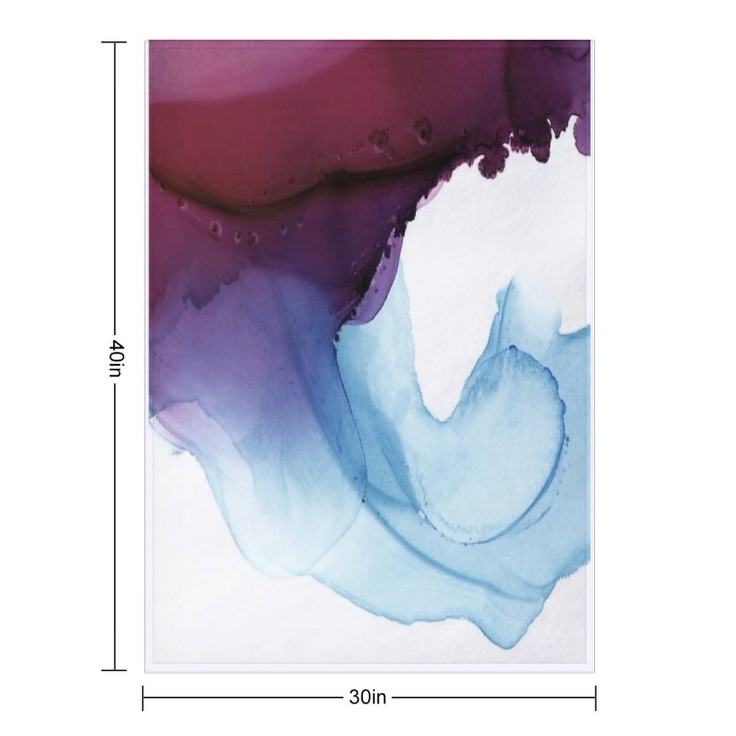Shades of Purple, Abstract Fluid Artwork Throw Blanket