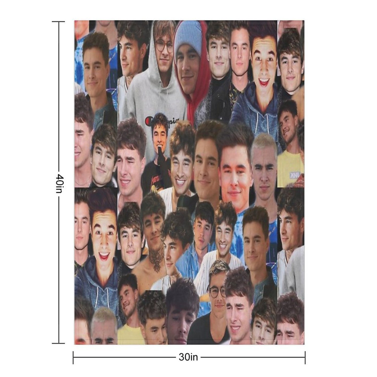 Kian Lawley Photo Collage Throw Blanket