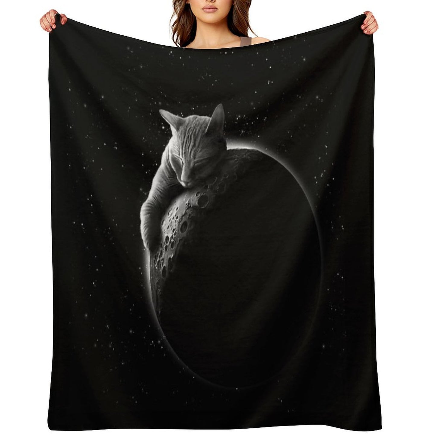 MOONCAT Throw Blanket